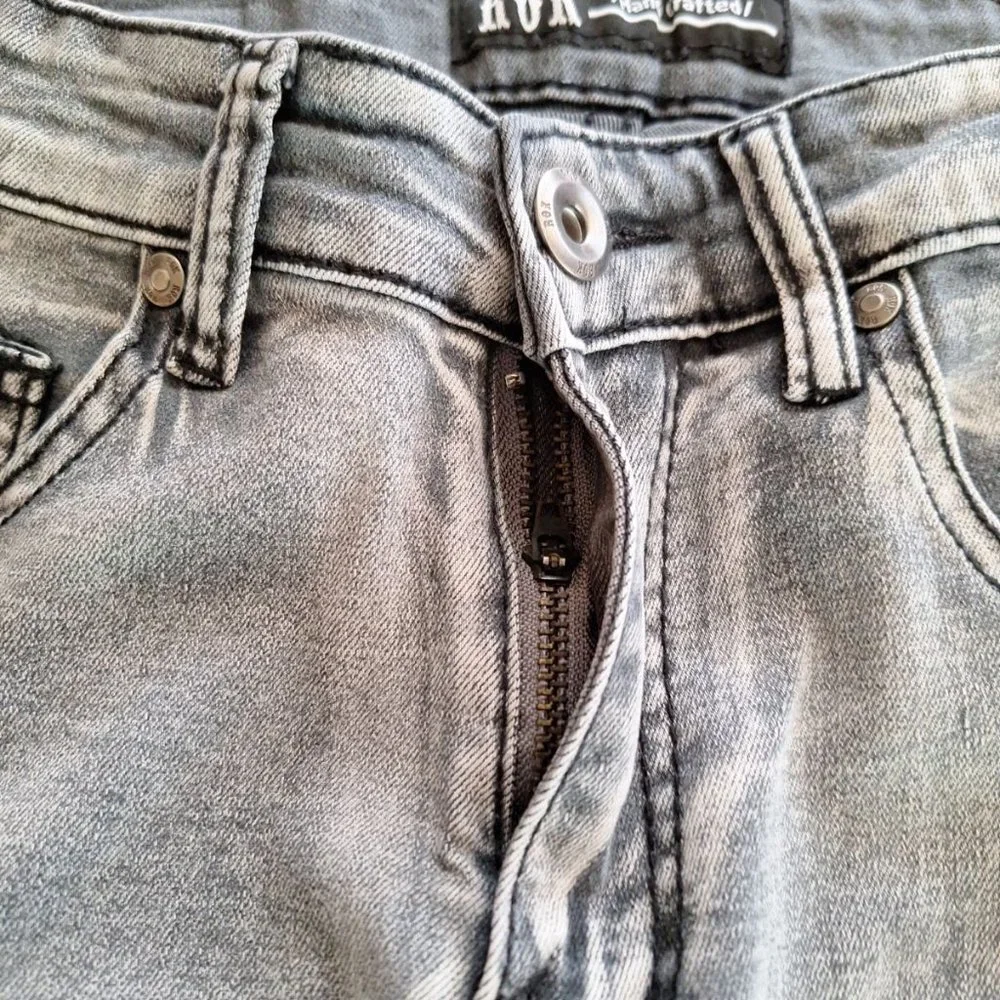 ROK Skinny Moto Straight Leg Jeans - Picture 4 of 7